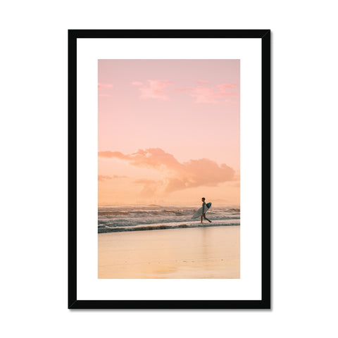 Burleigh Surfer Framed & Mounted Print