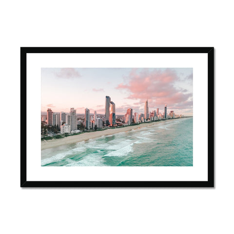 City Of Gold Coast - Landscape Framed & Mounted Print